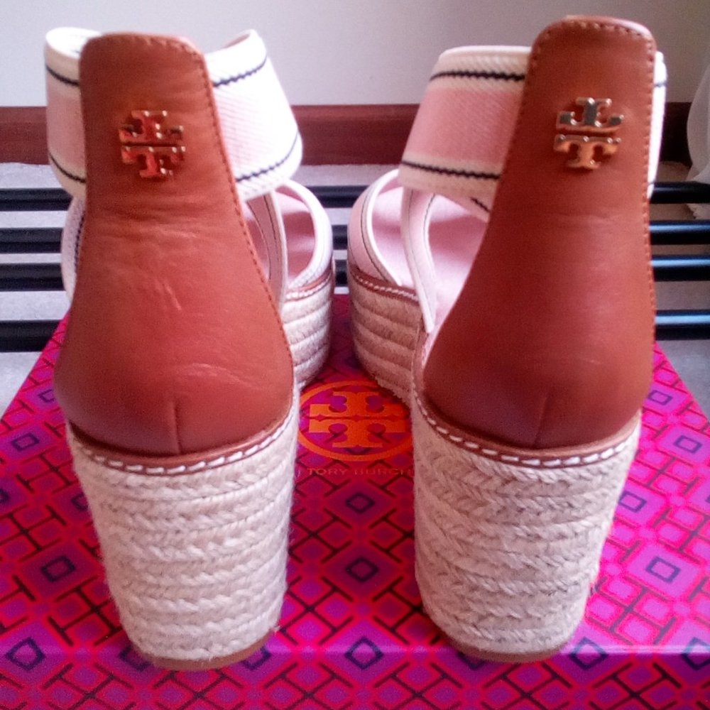 Tory Burch Frieda Platform Espadrille Sandals NEW - Picture 5 of 10